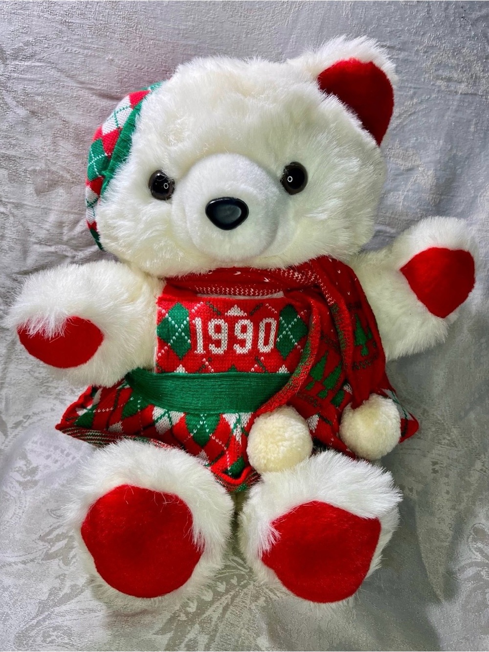 Vintage K-Mart Dan Dee Christmas Bear 1990